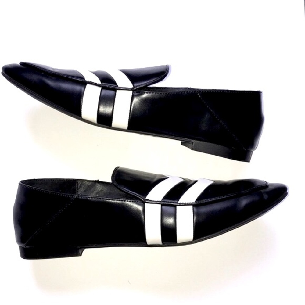 Zara black and white loafers size 36
